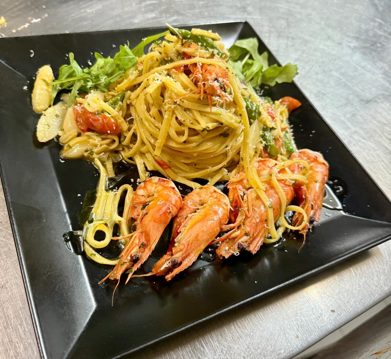 Linguine Gamberi - Linguine mit Garnelen